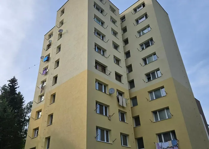 Lägenhet Wolf Luxusne Priestranne S Vyhladom Na Hory S Bezplatnym Parkovanim Velkou Smart Tv Rychlym Optickym Internetom Priamo V Pb Ticha Lokalita Vsetko Na Blizku Vhodne Pre Rodinu Skupinu Pracovne Cesty Aj Turistiku Plne Vybavena Kuchyn